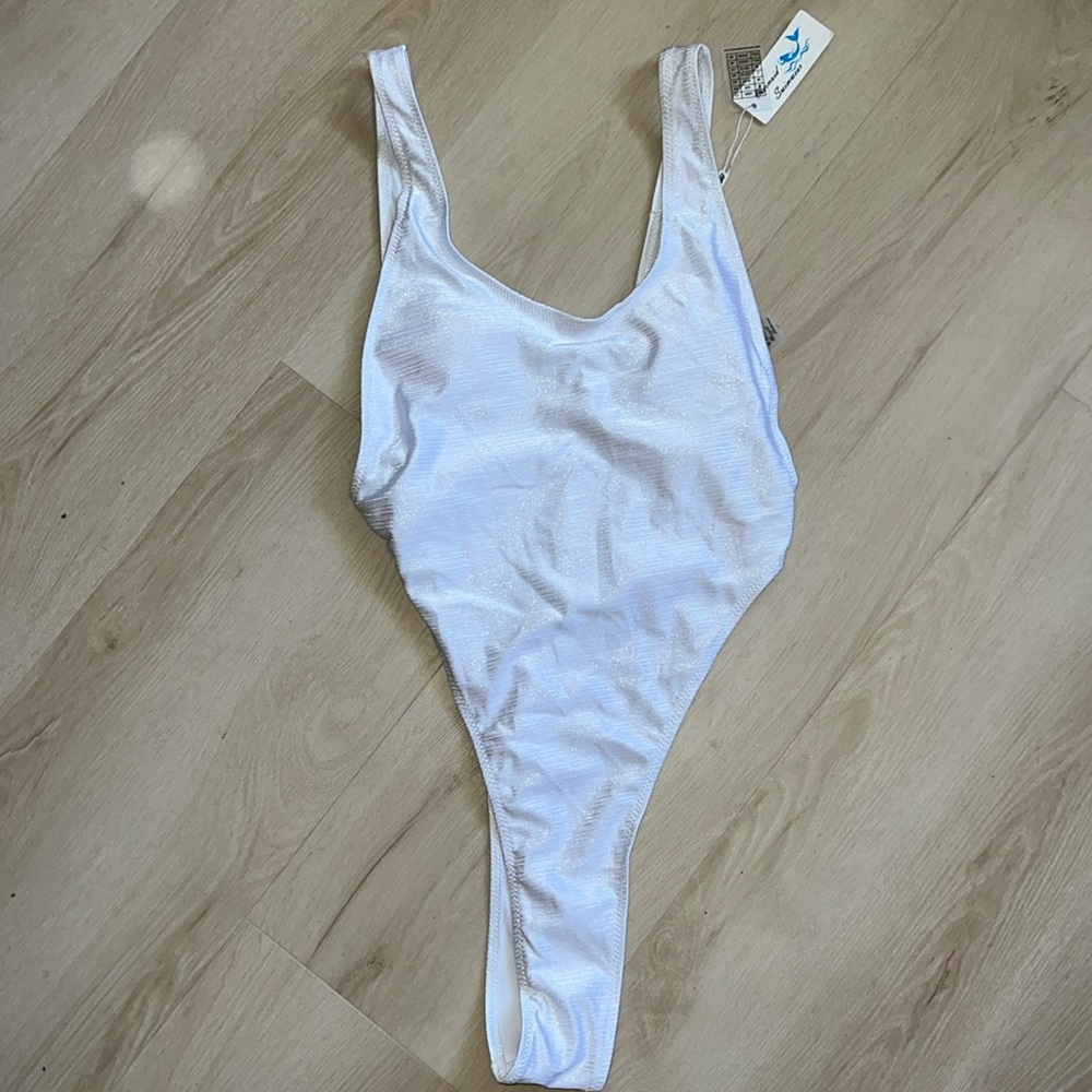 High waisted one piece swimsuit